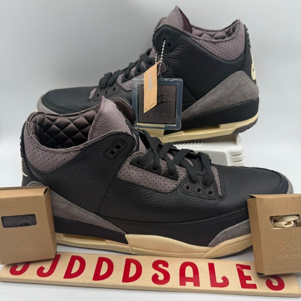 Air Jordan 3 x A Ma Maniere Black Retro FZ4811-001 Women's 15.5 / Men's 14 NEW