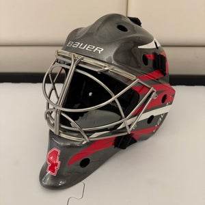 Bauer NME VTX Goalie Mask, Senior Fit 3, Composite Grey (Used)