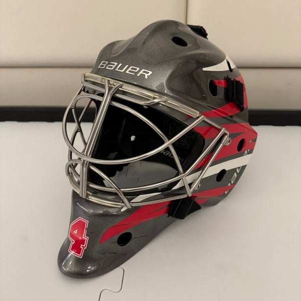Bauer NME VTX Goalie Mask, Senior Fit 3, Composite Grey (Used)