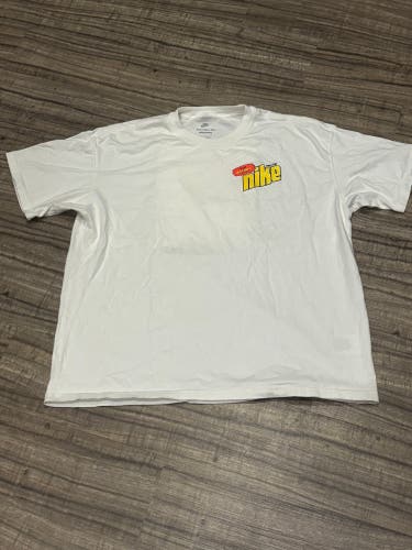 The Nike Tee Vintage Style Short Sleeve Shirt Adult Large Loose Fit White