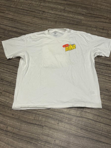 The Nike Tee Vintage Style Short Sleeve Shirt Adult Large Loose Fit White