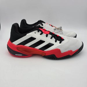 Adidas Barricade 13 White Black Lucid Red Tennis Shoes Men Sz 8 Wmns Sz 9 IH2558