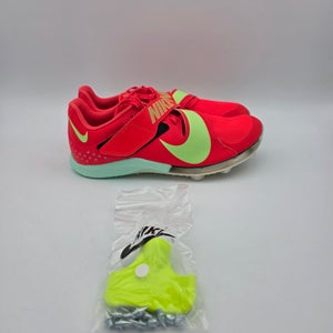 Nike Zoom Long Jump Elite 'Bright Crimson Lime Blast' Track Shoes Mens Size 4.5