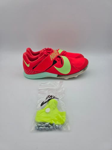 Nike Zoom Long Jump Elite 'Bright Crimson Lime Blast' Track Shoes Mens Size 4.5