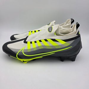 Nike Vapor Edge Elite 360 Flyknit 'Black White Volt' Football Cleats Mens Size 13