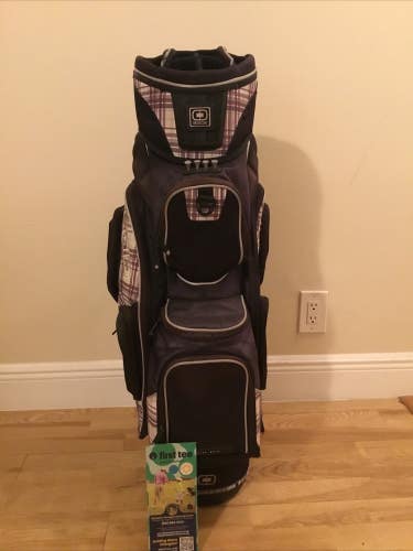 OGIO Plaid Cart Golf Bag with 14-way Dividers & Rain Cover