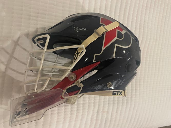 UPenn Lacrosse Helmet Team Issued w/ Removeable Throat Guard