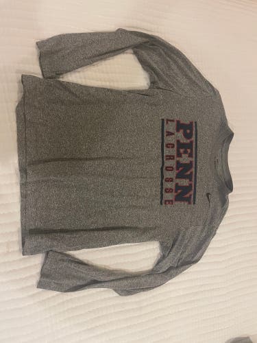 Long Sleeve Nike Dri-Fit UPenn Lacrosse Team Issued Shirt