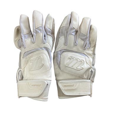Used Marucci BB/SB Batting Gloves White SM 11760-S000081175