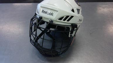Used Reebok HELMET Helmet Cage Combo White LG 11339-S000193736