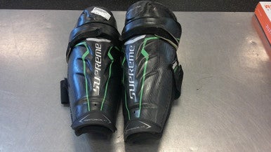 Used Bauer SUPREME Senior Shin Guards Black 14" 11339-S000193739