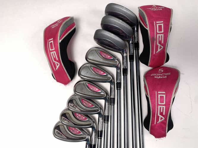 Adams Idea A3 OS Hybrid Iron Set 4H-6H 7-PW+GW+SW Idea Womens 55g Ladies RH HC