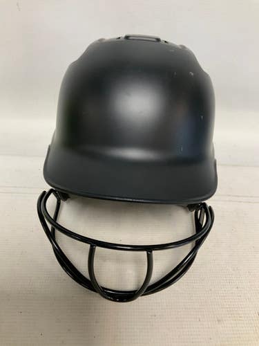 Used Adidas BLACK Batting Helmet w/Mask Black One Size 11823-S000033857
