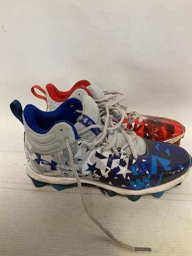 Used Under Armour FREEDOM Adult FB Cleats Royal/Red/Grey Senior 6 11823-S000033851