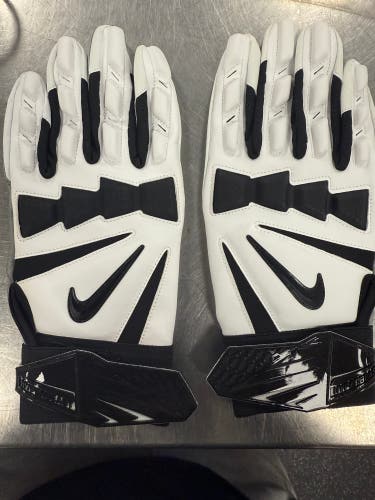 New Nike NIKE Lineman Hyperbeast GLOVES FB Gloves White 3X 11849-S000018984