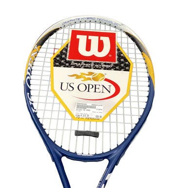 Used Wilson US OPEN Adult Tennis Racquet Navy Blue 4 3/8" 11479-S000402459