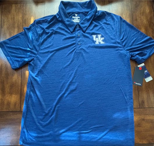 University Of Kentucky Wildcats NCAA Mens Polo Adult XL NWT