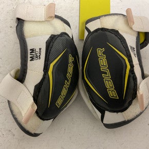 Used Bauer SUPREME S170 Youth Elbow Pads White And Yellow MD 11855-S000190051