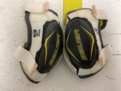 Used Bauer SUPREME S170 Youth Elbow Pads White And Yellow MD 11855-S000190051