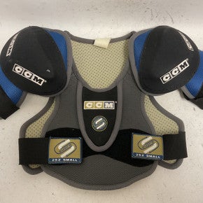 Used CCM SUPRA 252 Junior Shoulder Pads Black And Navy Blue SM 11855-S000190038