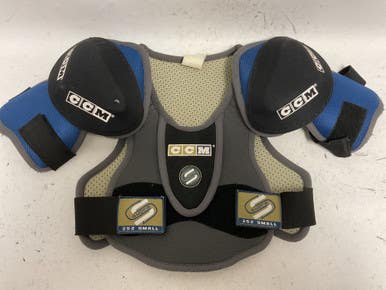 Used CCM SUPRA 252 Junior Shoulder Pads Black And Navy Blue SM 11855-S000190038