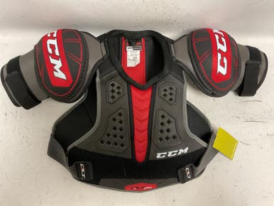 Used CCM QLT 250 Senior Shoulder Pads Black And Red MD 11855-S000189988