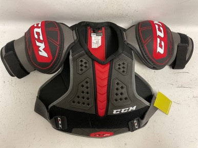 Used CCM QLT 250 Senior Shoulder Pads Black And Red MD 11855-S000189988