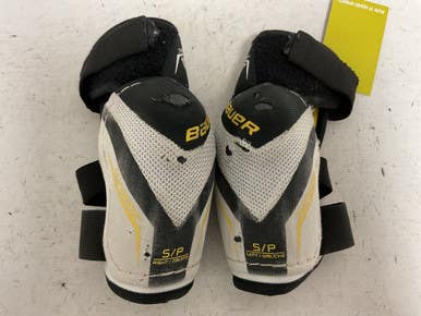 Used Bauer SUPREME 150 Junior Elbow Pads White/Black/Yellow SM 11855-S000189957