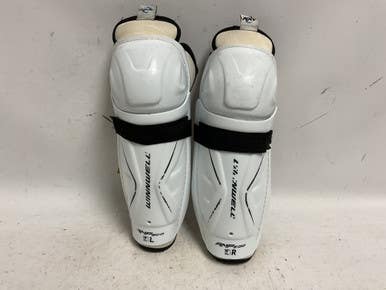 Used WinnWell AMP 500 Youth Shin Guards White And Black 10" 11855-S000189955