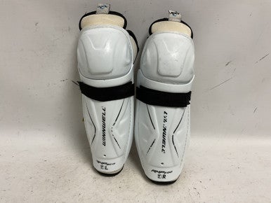 Used WinnWell AMP 500 Youth Shin Guards White And Black 10" 11855-S000189955