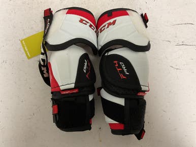 Used CCM JETSPEED FT4 PRO Senior Elbow Pads White/Black/Red SM 11855-S000189951