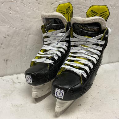 Used Bauer SUPREME S29 Junior Hockey Skate Black And Yellow Junior 04 11855-S000189890