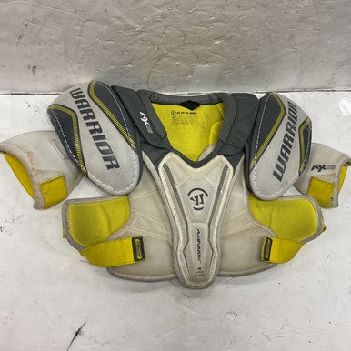 Used Warrior DYNASTY Junior Shoulder Pads Yellow And Grey LG 11855-S000189885