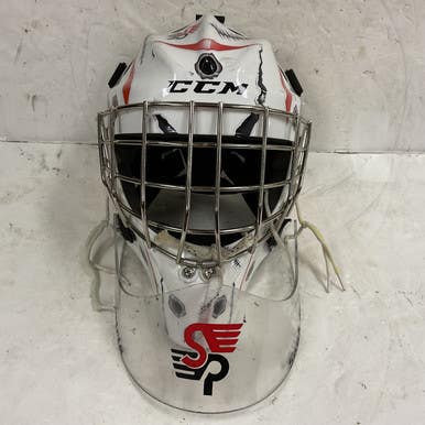 Used CCM GFL1.5 Junior Goalie Helmet/Mask White M/L 11855-S000189869