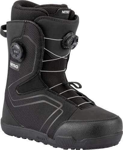 Nitro Sentinel Boa Snowboard Boots US Men's Size 9 Black New 2026