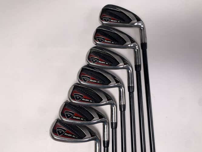 Callaway Razr X HL Iron Set 6-PW+GW+SW 65g Senior Graphite Mens RH