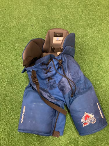 Used Senior Colorado Avalanche Bauer Medium Pro Stock Nexus Hockey Pants