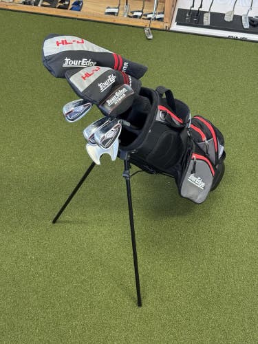 Tour Edge Golf HL-J 5X2 8 Piece Junior Set Red Ages 9-12 [58"-64"] Used