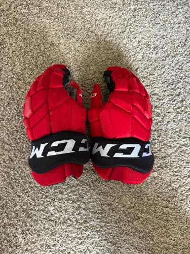 CCM HGTKXP Gloves 14" (Used) Pro Stock NEW JERSEY DEVILS PRO STOCK
