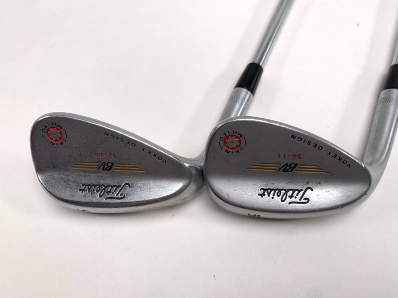 Titleist Vokey Spin Milled Chrome 2009 Wedge Set 52* 8 | 56* 11 Wedge Mens LH