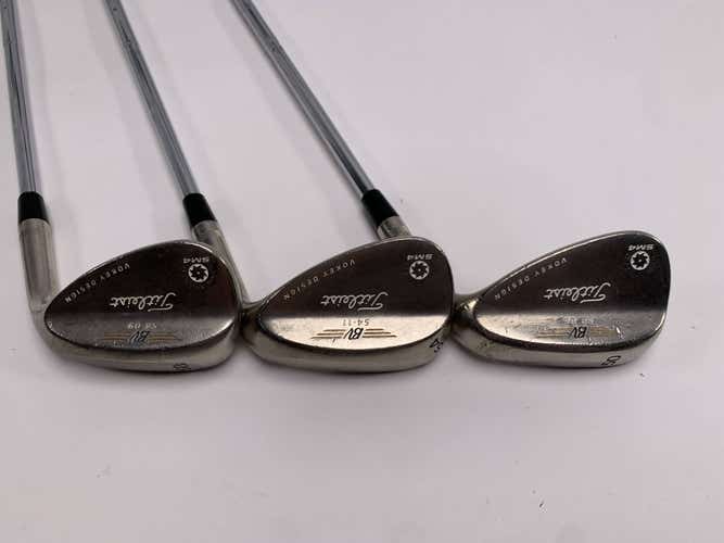 Titleist Vokey Spin Milled SM4 Chrome Wedge Set 50* 8 | 54* 11 | 58* 9 Mens RH