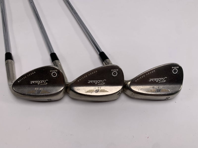 Titleist Vokey Spin Milled SM4 Chrome Wedge Set 50* 8 | 54* 11 | 58* 9 Mens RH