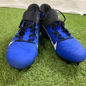 Blue Men's Size M 11.5 (W 12.5) Adult Nike Alpha Menace Pro 2 Mid Top Cleats Molded Cleats (Used)