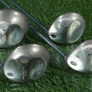 CALLAWAY GREAT BIG BERTHA WOODS SET WAR BIRD DRIVER,3,5,7 WOMEN'S LADIES GEMS RH