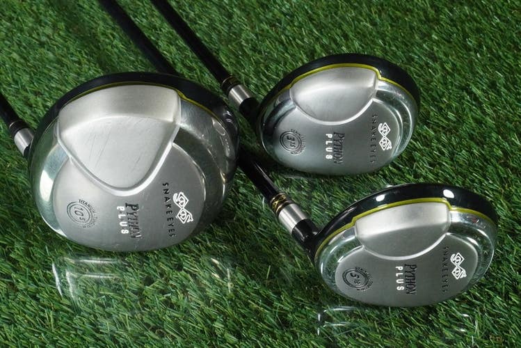 SNAKE EYES PYTHON PLUS WOODS SET DRIVER,3,5 WOODS HFW GRAPHITE REGULAR FLEX RH