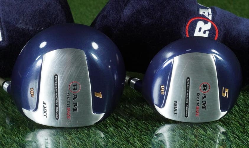 RAM OVERSIZE WOODS SET 330CC 190CC DRIVER 5 WOOD LADIES WOMENS RH & HEADCOVERS