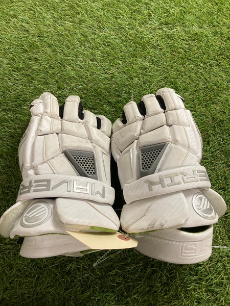 White Maverik M5 Lacrosse Gloves 13" (Used)