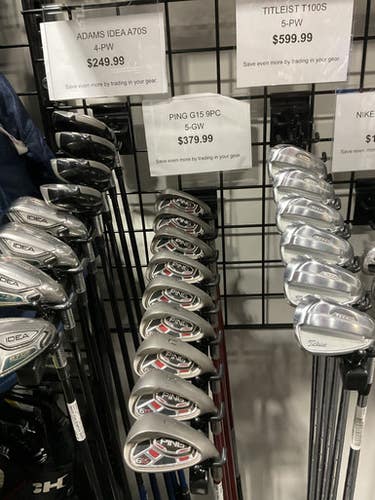 Used Ping G15 BLACK DOT 9PC Mens Iron Set RH 5I-GW/AW 11834-S000039542