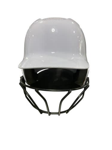 Used Evoshield WHITE HELMET WITH MASK Batting Helmet w/Mask White One Size 11834-S000039674