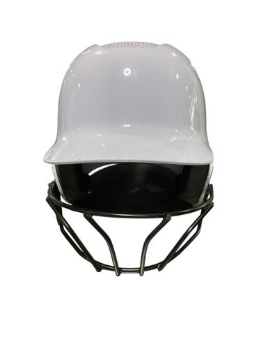 Used Evoshield WHITE HELMET WITH MASK Batting Helmet w/Mask White One Size 11834-S000039674